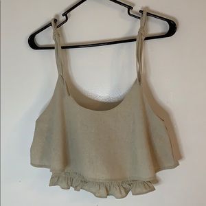 Favlux khaki crop top New-with tags